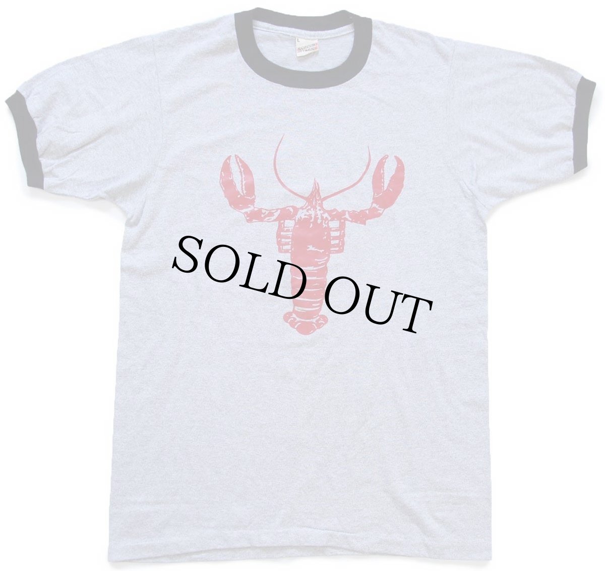 画像2: 80s USA製 GRACO MECHANICAL 9th ANNUAL CRAYFISH BASH ザリガニ 両面プリント リンガーTシャツ 杢グレー×黒 L (2)