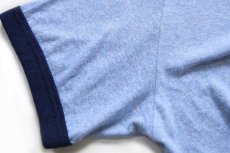 画像6: KAPPA ロゴ リンガーTシャツ 杢ブルー×紺 (6)