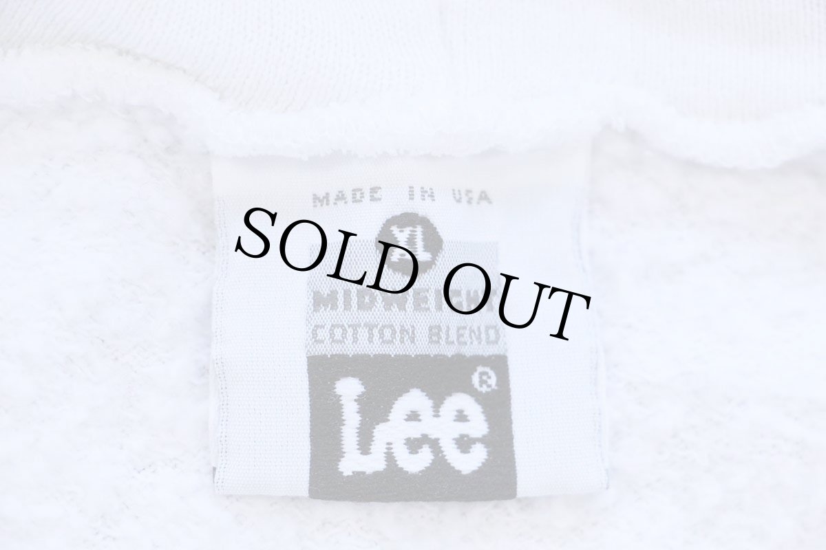 画像4: 90s USA製 Leeリー Ivy Threads刺繍入り スウェット ジップパーカー 白 XL★フーディー (4)