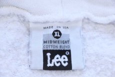 画像4: 90s USA製 Leeリー Ivy Threads刺繍入り スウェット ジップパーカー 白 XL★フーディー (4)