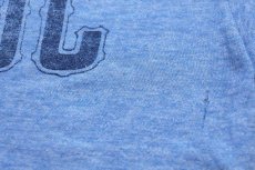 画像6: 80s USA製 DC DC バックプリント リンガーTシャツ ボロ 杢ブルー×ナス紺 M (6)