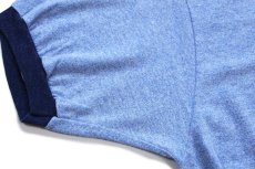 画像5: 80s USA製 Sheridan Amusement Co. 遊園地 ペンキ飛び リンガーTシャツ 杢ブルー×紺 L (5)