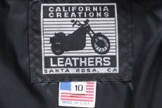 画像4: USA製 CALIFORNIA CREATIONS LEATHER レザーベスト 黒 10 (4)