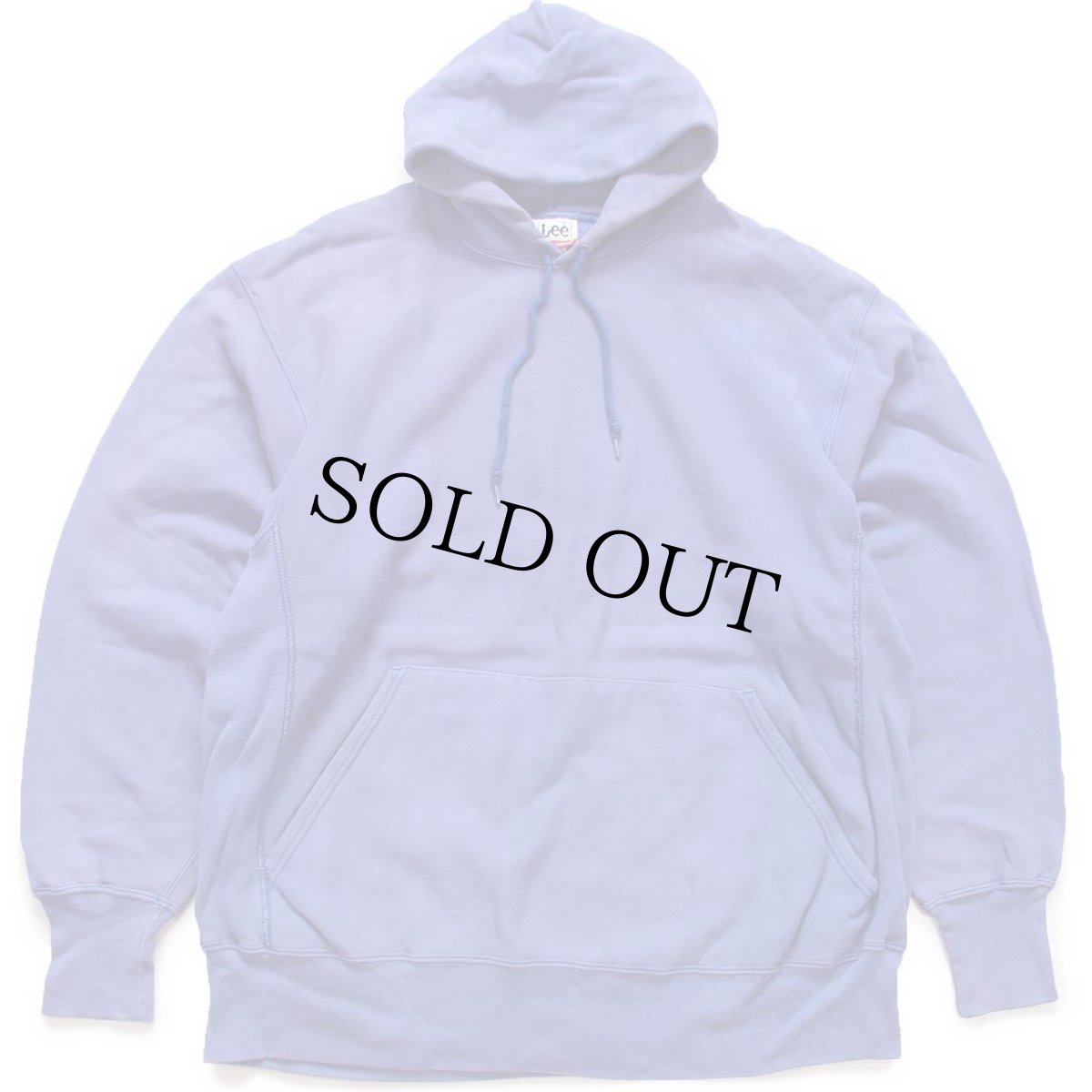 画像1: 00s USA製 Leeリー 無地 リバースウィーブ スウェットパーカー 青紫 フェード XL★フーディー  (1)