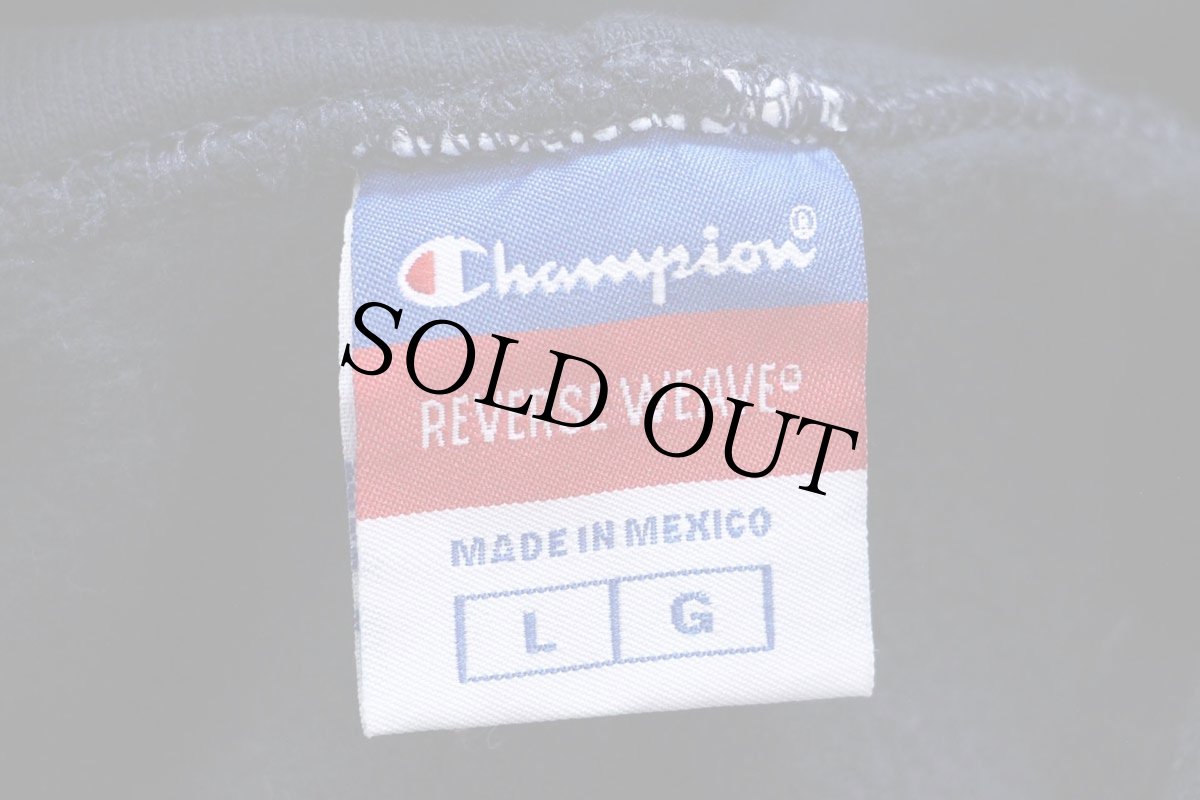 画像4: 00s メキシコ製 Championチャンピオン 無地 目無し リバースウィーブ スウェットパーカー 紺 L★フーディー (4)