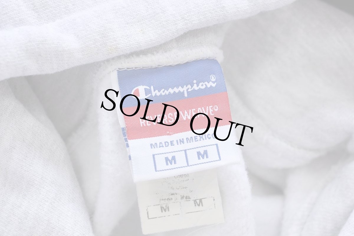 画像4: 00s メキシコ製 Championチャンピオン HARVARD パッチ付き リバースウィーブ スウェットパーカー 杢グレー M★フーディー (4)