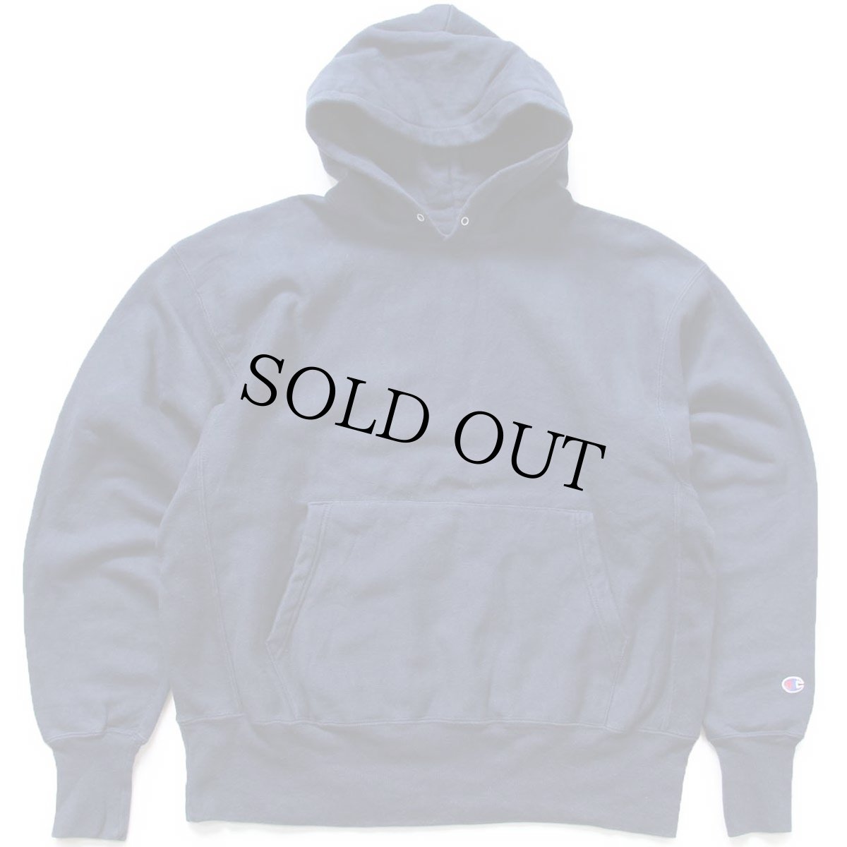 画像1: 00s メキシコ製 Championチャンピオン 無地 目無し リバースウィーブ スウェットパーカー 紺 L★フーディー (1)