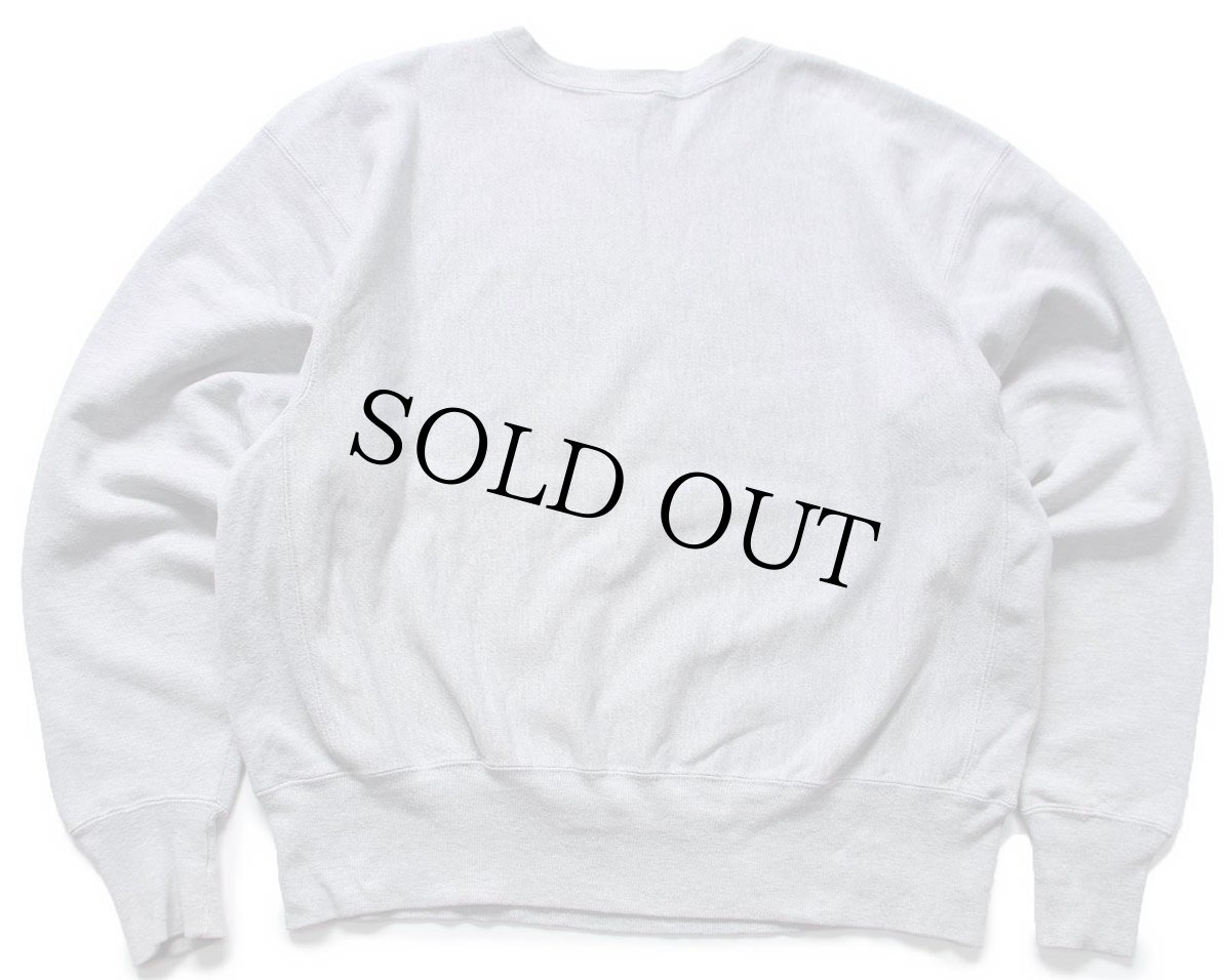 画像2: 00s メキシコ製 Championチャンピオン 無地 目無し リバースウィーブ スウェット 杢グレー L★ブランク ブックストア (2)