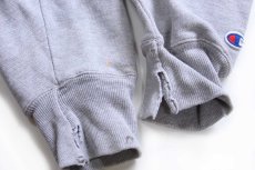 画像7: 00s Championチャンピオン PERRY WRESTLING ひび割れプリント ペンキ飛び リバースウィーブ スウェット 杢グレー M (7)