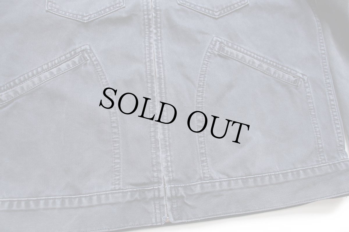 画像6: 90s Levi'sリーバイス WHITE TAB JACKETS 70519 コットン ピケ ワークジャケット 紺 フェード L★ユーロ (6)