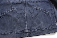 画像6: 90s Levi'sリーバイス WHITE TAB JACKETS 70519 コットン ピケ ワークジャケット 紺 フェード L★ユーロ (6)