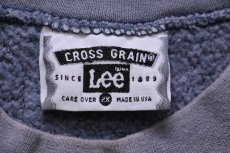 画像4: 90s USA製 Leeリー MAINE ひび割れプリント リバースウィーブ スウェット ブルーグレー 2X★特大 (4)