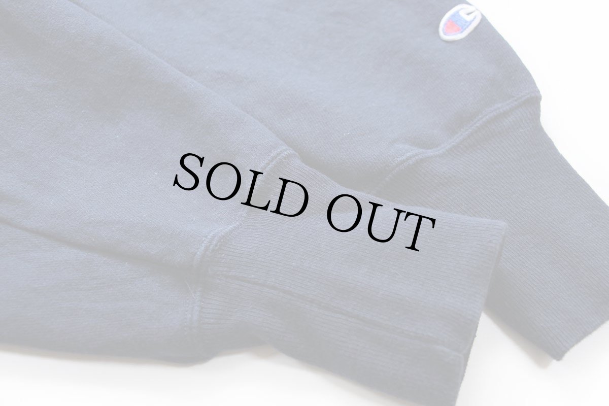 画像6: 00s メキシコ製 Championチャンピオン 無地 目無し リバースウィーブ スウェットパーカー 紺 L★フーディー (6)