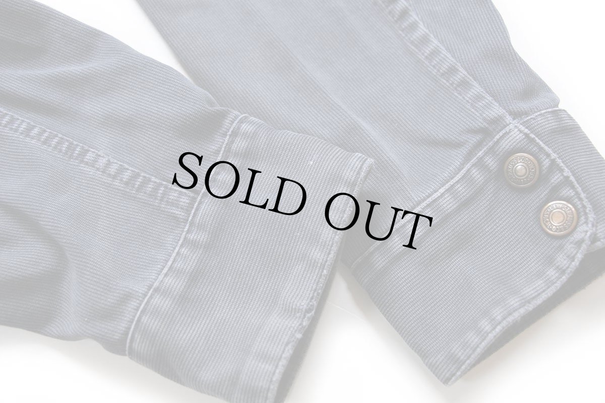 画像7: 90s Levi'sリーバイス WHITE TAB JACKETS 70519 コットン ピケ ワークジャケット 紺 フェード L★ユーロ (7)