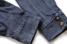 画像7: 90s Levi'sリーバイス WHITE TAB JACKETS 70519 コットン ピケ ワークジャケット 紺 フェード L★ユーロ (7)