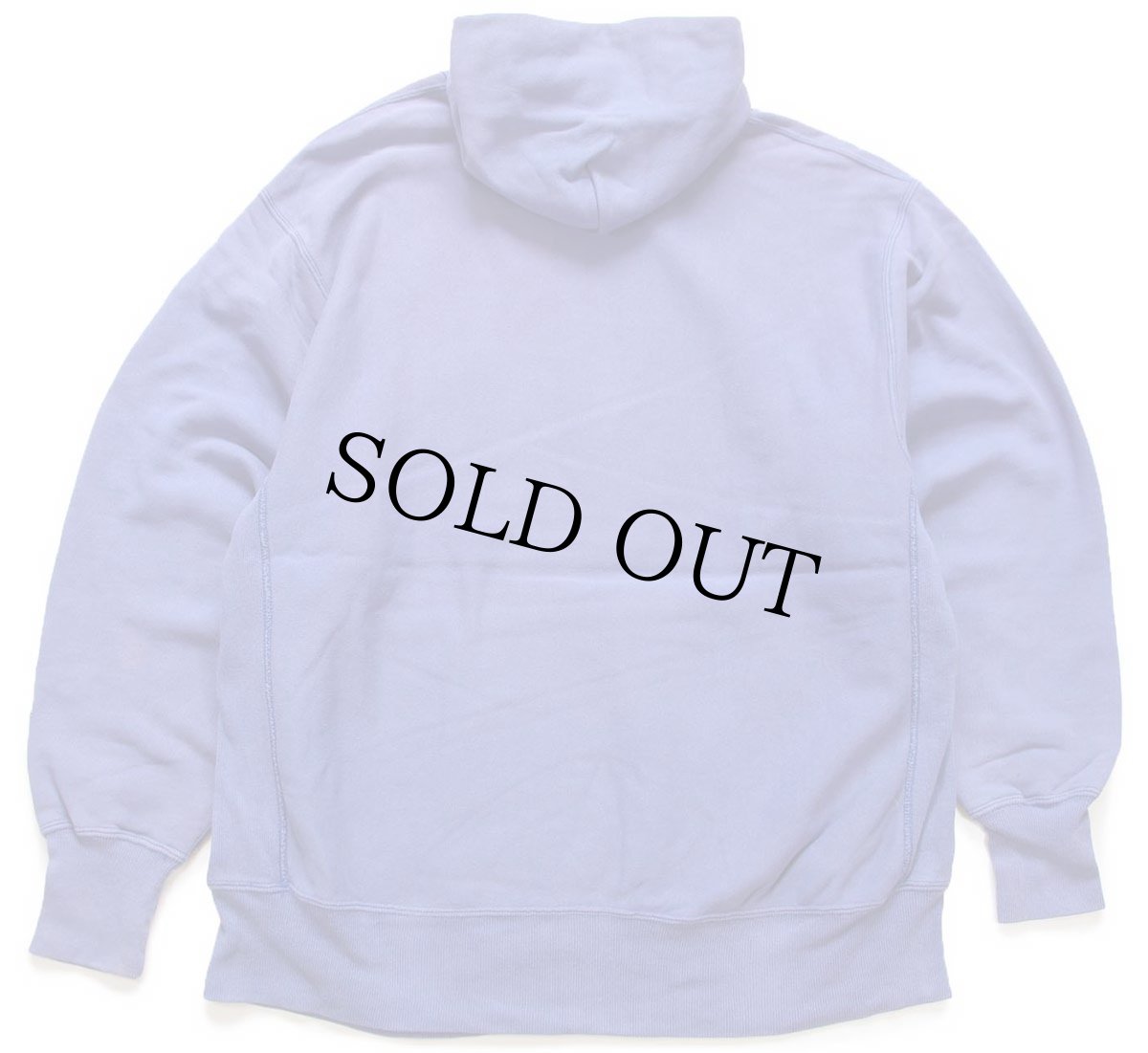 画像2: 00s USA製 Leeリー 無地 リバースウィーブ スウェットパーカー 青紫 フェード XL★フーディー  (2)