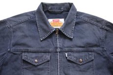 画像3: 90s Levi'sリーバイス WHITE TAB JACKETS 70519 コットン ピケ ワークジャケット 紺 フェード L★ユーロ (3)