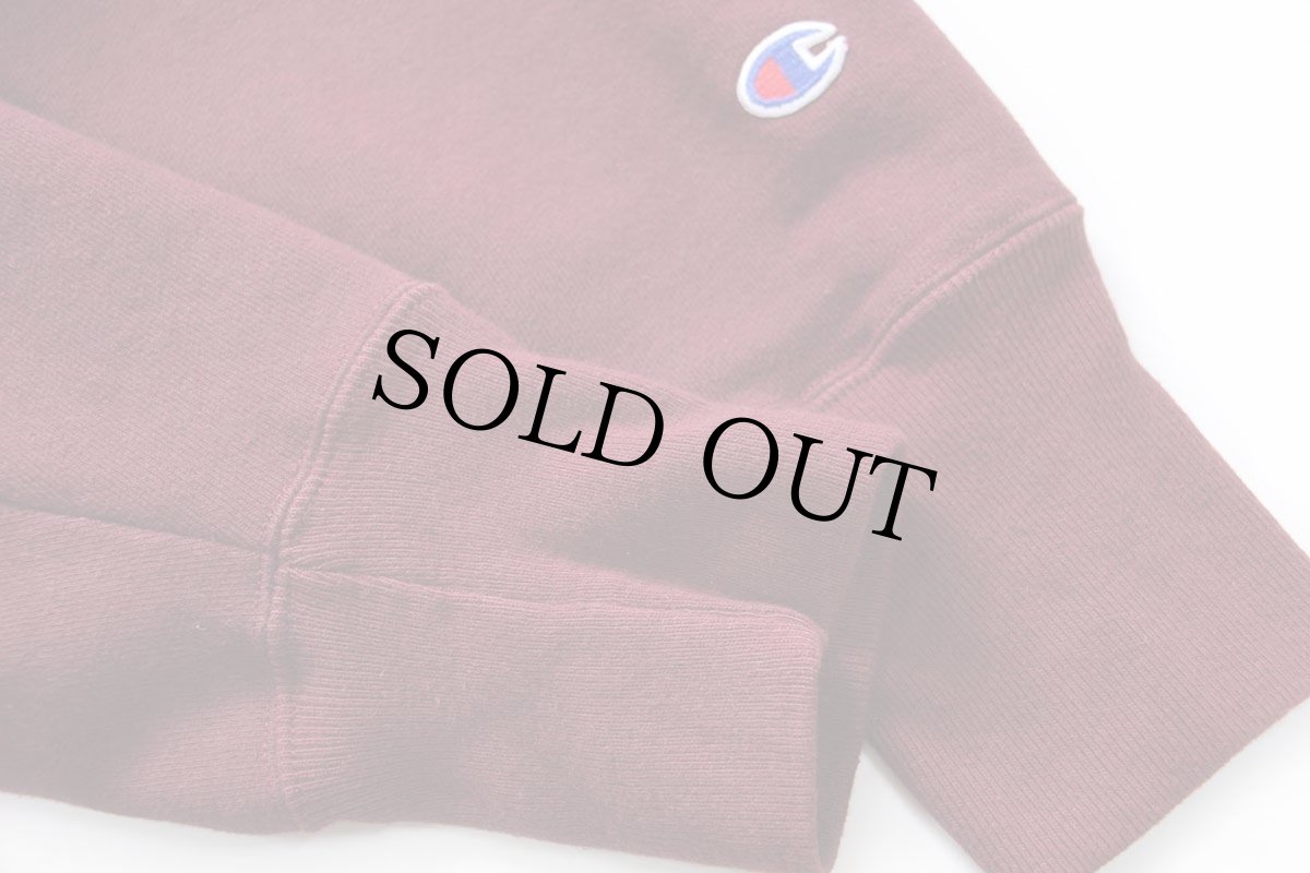 画像6: 00s メキシコ製 Championチャンピオン 無地 目無し リバースウィーブ スウェット バーガンディ XL★ブランク (6)