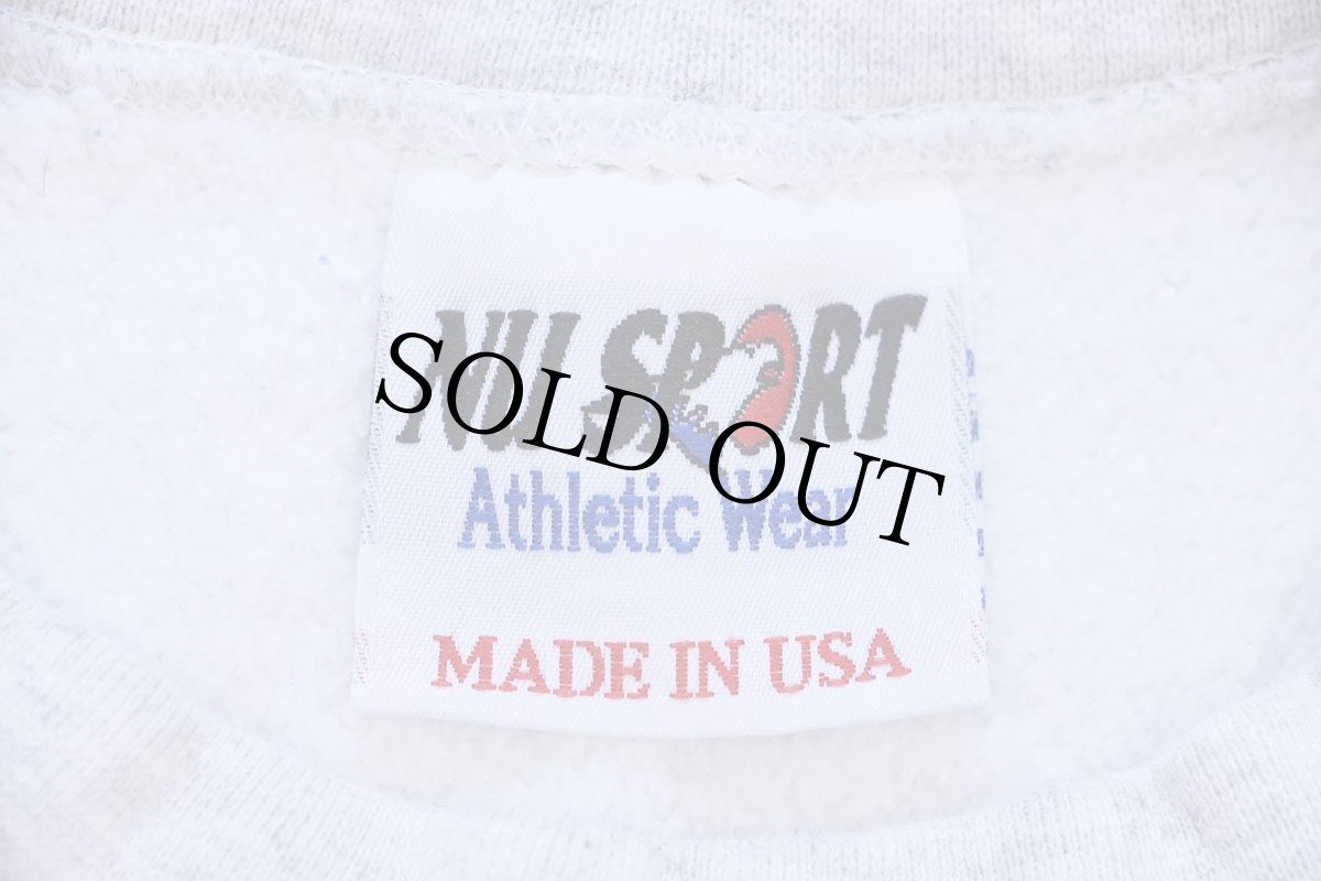 画像5: 90s USA製 DAEMEN COLLEGE 刺繍 D パッチ付き リバースウィーブ スウェット 杢グレー XL (5)