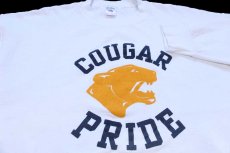 画像3: 90s USA製 COUGAR PRIDE スウェット 白 XXL★特大 (3)