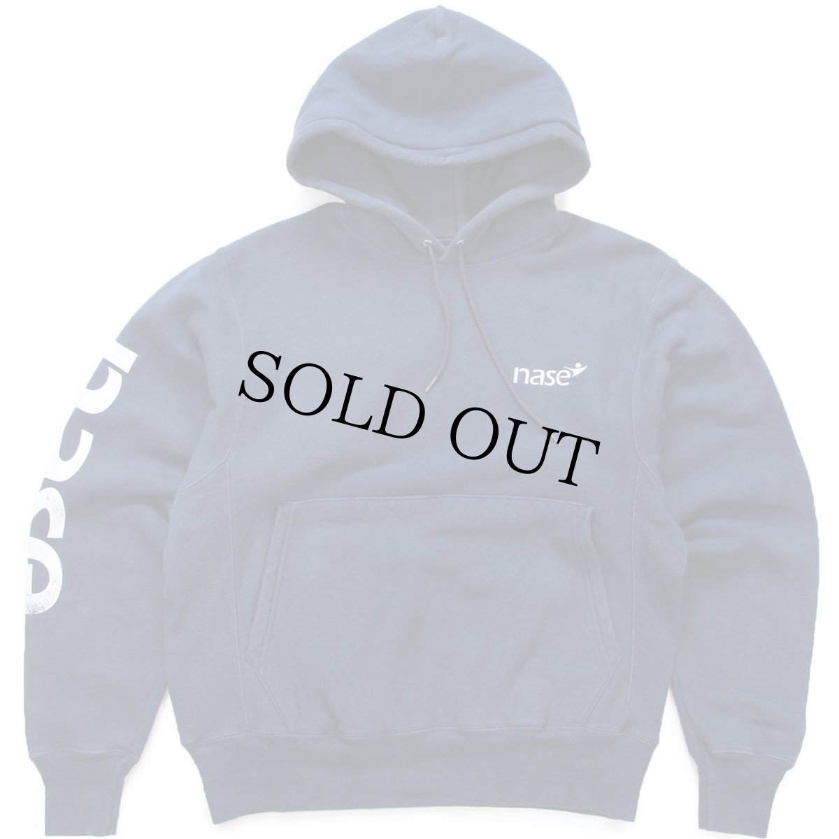 画像1: 00s Championチャンピオン nase ロゴ刺繍 袖プリント リバースウィーブ スウェットパーカー 紺★フーディー (1)