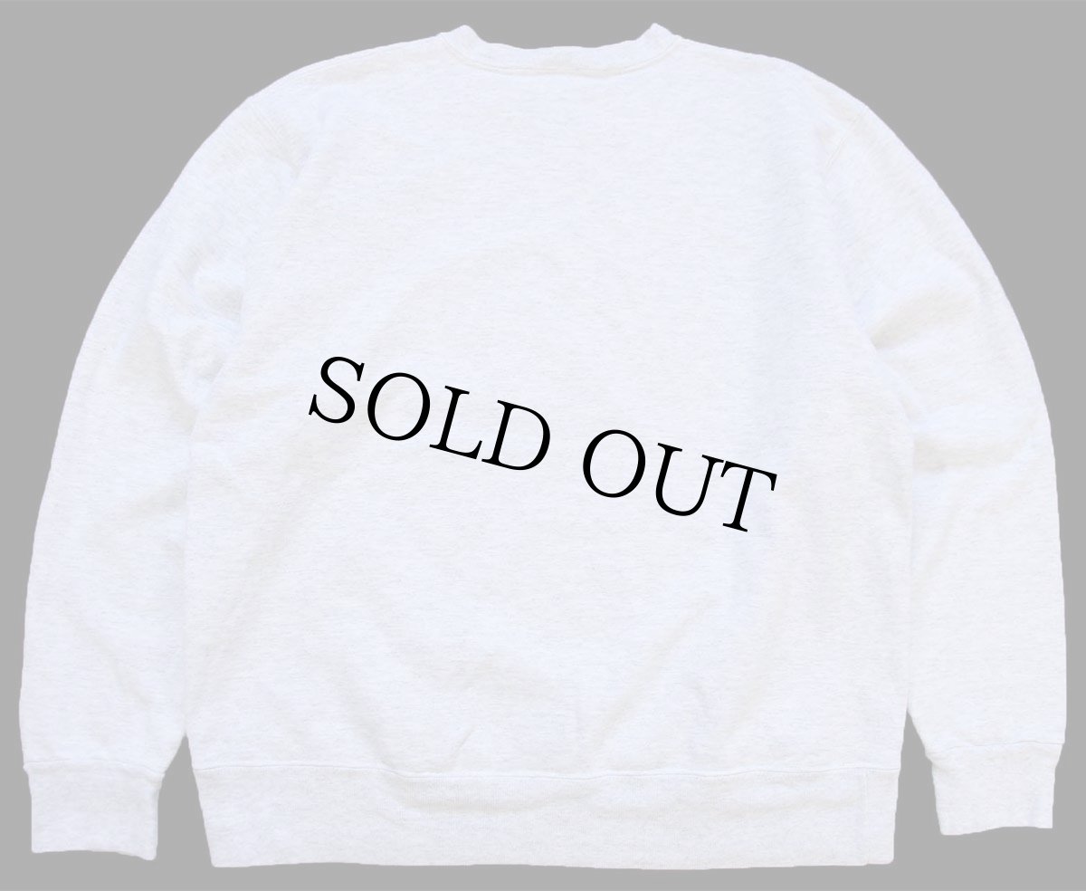 画像2: 90s USA製 Championチャンピオン ワンポイント スクリプト ロゴ刺繍 前V スウェット オートミール L (2)