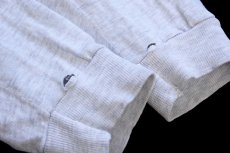 画像6: 90s USA製 Championチャンピオン スクリプト ロゴ 袖プリント コットン 長袖Tシャツ 杢ライトグレー L (6)