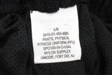 画像6: 00s 米軍 U.S.ARMY PFU トレーニング ナイロンパンツ 黒 L/S★91 IPFU (6)