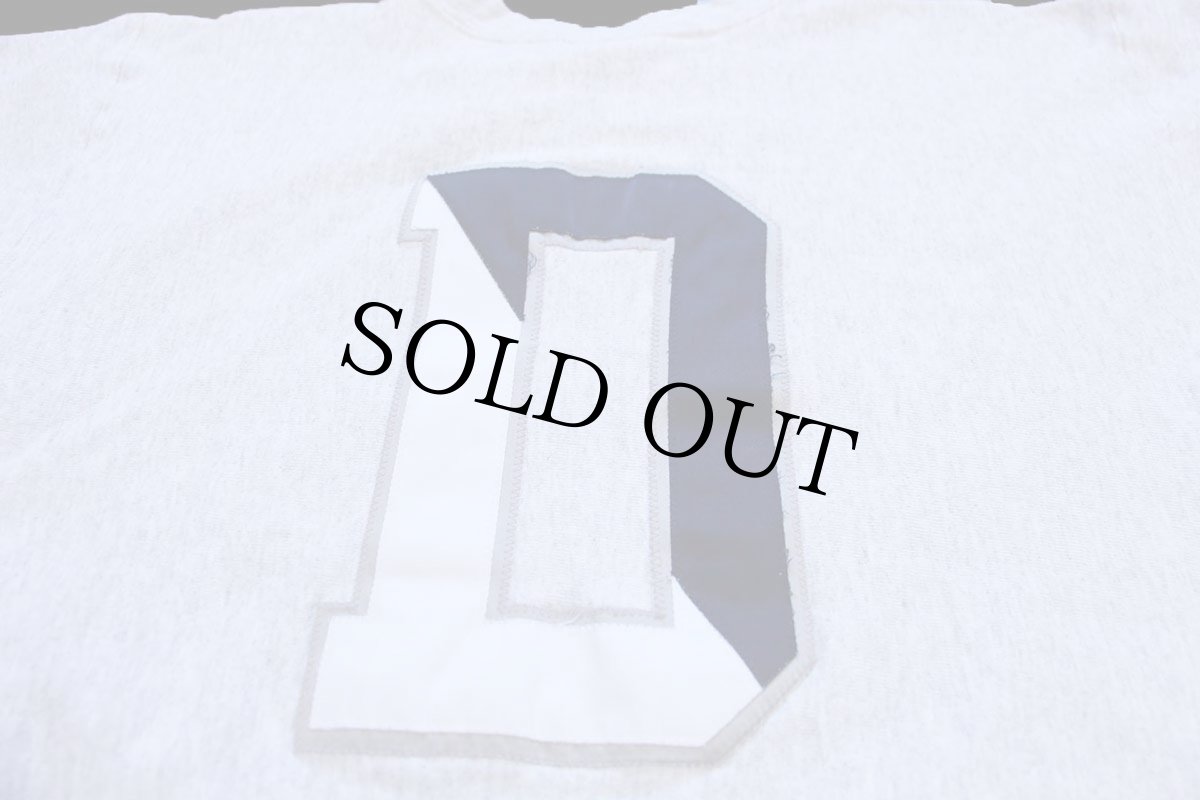 画像4: 90s USA製 DAEMEN COLLEGE 刺繍 D パッチ付き リバースウィーブ スウェット 杢グレー XL (4)