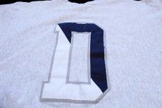 画像4: 90s USA製 DAEMEN COLLEGE 刺繍 D パッチ付き リバースウィーブ スウェット 杢グレー XL (4)
