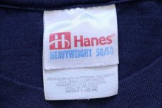 画像5: 00s Hanes Levi'sリーバイス ツーホース ロゴ ひび割れプリント Tシャツ 紺 L (5)