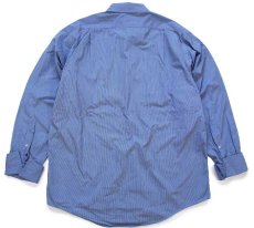 画像2: 90s USA製 Brooks Brothersブルックスブラザーズ Makers AFM刺繍 ストライプ ダブルカフス コットンシャツ 16.5-4 (2)