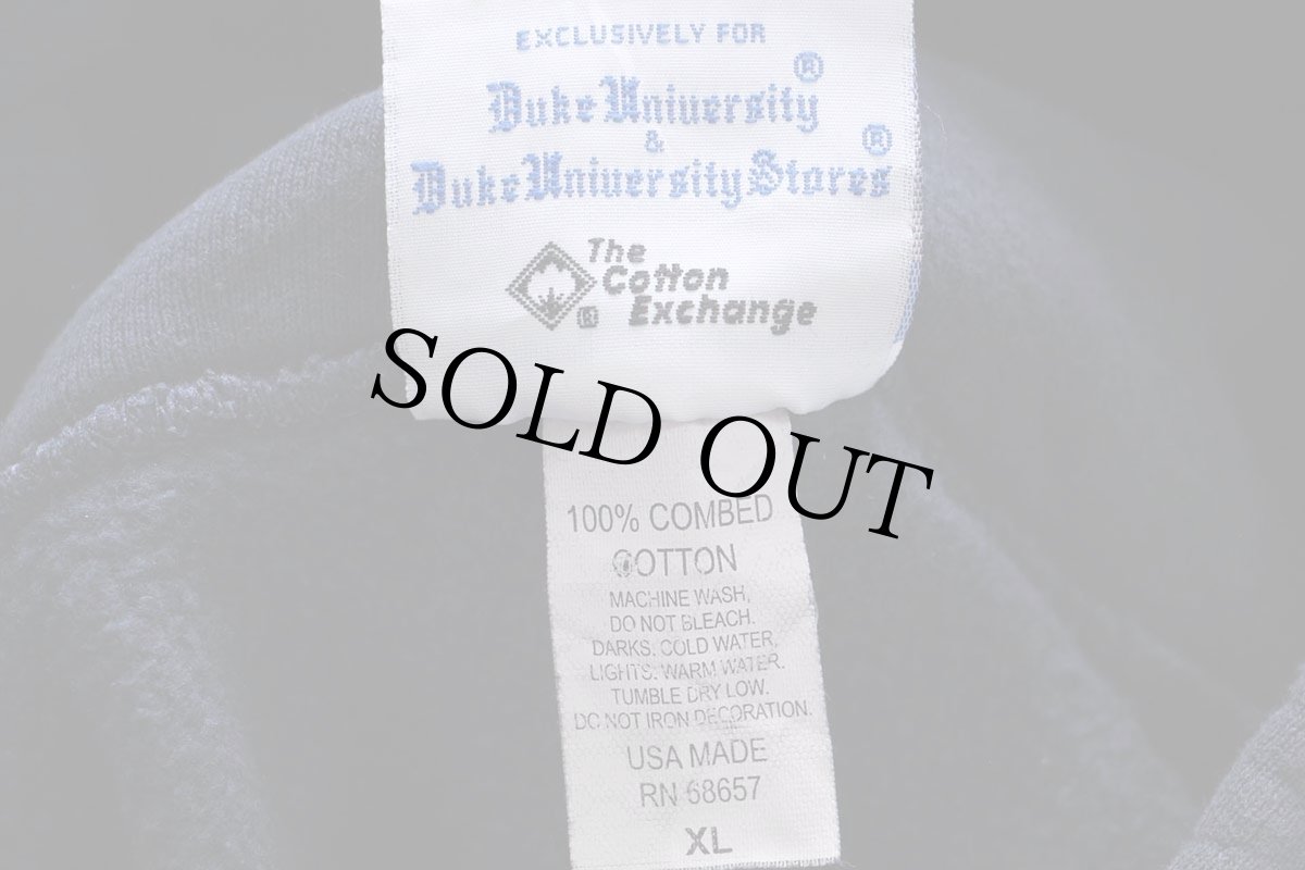 画像5: USA製 The Cotton Exchange DUKE リバースウィーブ スウェットパーカー 紺 XL★フーディー (5)