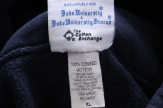画像5: USA製 The Cotton Exchange DUKE リバースウィーブ スウェットパーカー 紺 XL★フーディー (5)