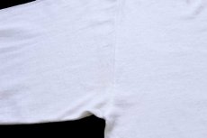 画像6: 80s USA製 RUSSELLラッセル STANFORD CARDI NAL 袖プリント 長袖Tシャツ 白 L (6)