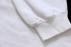 画像5: 80s USA製 Hanes American Airlines ロゴ ひび割れプリント スウェット 白 L (5)