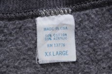 画像4: 80s USA製 無地 スウェット チャコールグレー XXL★特大 ブランク (4)
