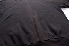 画像6: 90s USA製 FRUIT OF THE LOOM 無地 スウェット 黒 フェード XL★ブランク (6)