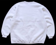 画像2: 90s USA製 RUSSELLラッセル 無地 スウェット 白 XL★ブランク (2)