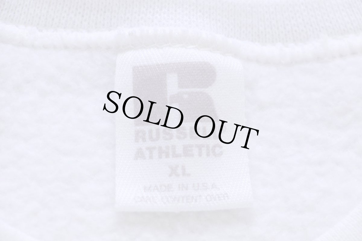 画像4: 90s USA製 RUSSELLラッセル 無地 スウェット 白 XL★ブランク (4)