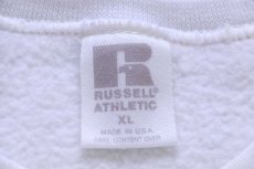 画像4: 90s USA製 RUSSELLラッセル 無地 スウェット 白 XL★ブランク (4)