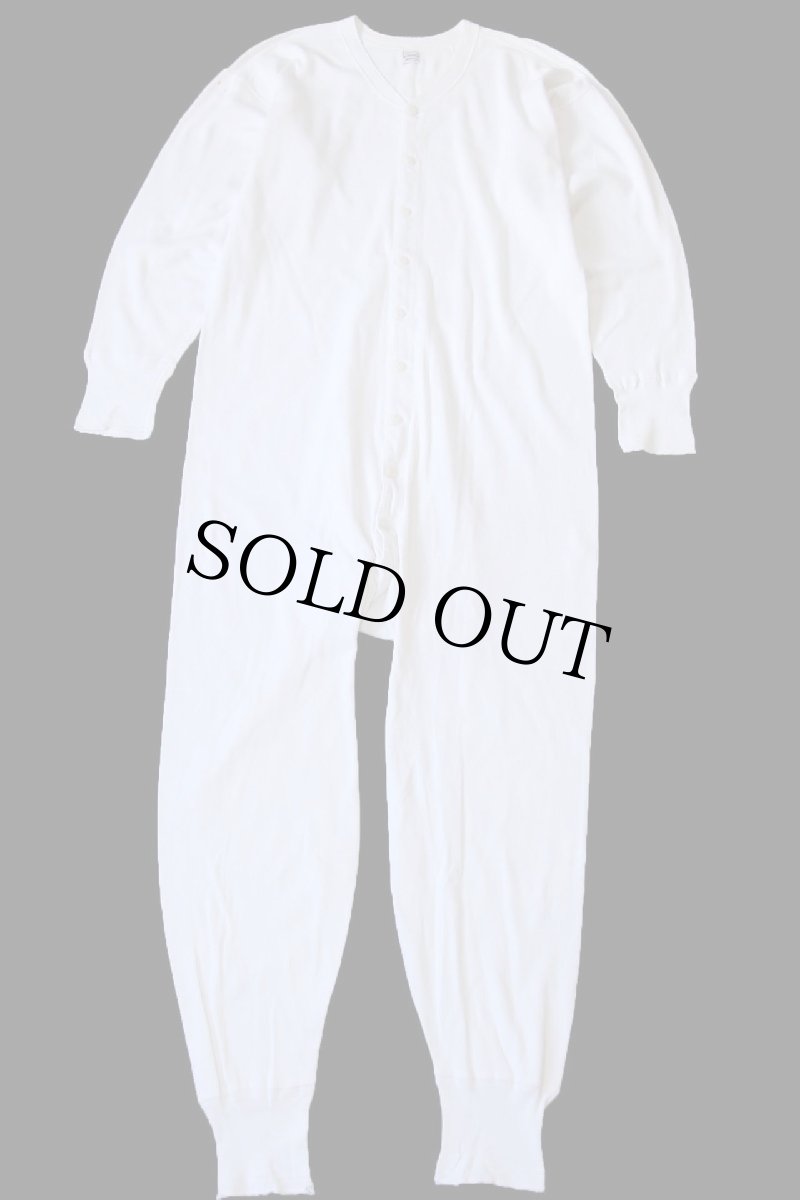 画像2: 40s J.C.PENNEY コットン アンダー オールインワン ユニオンスーツ 白 48 (2)