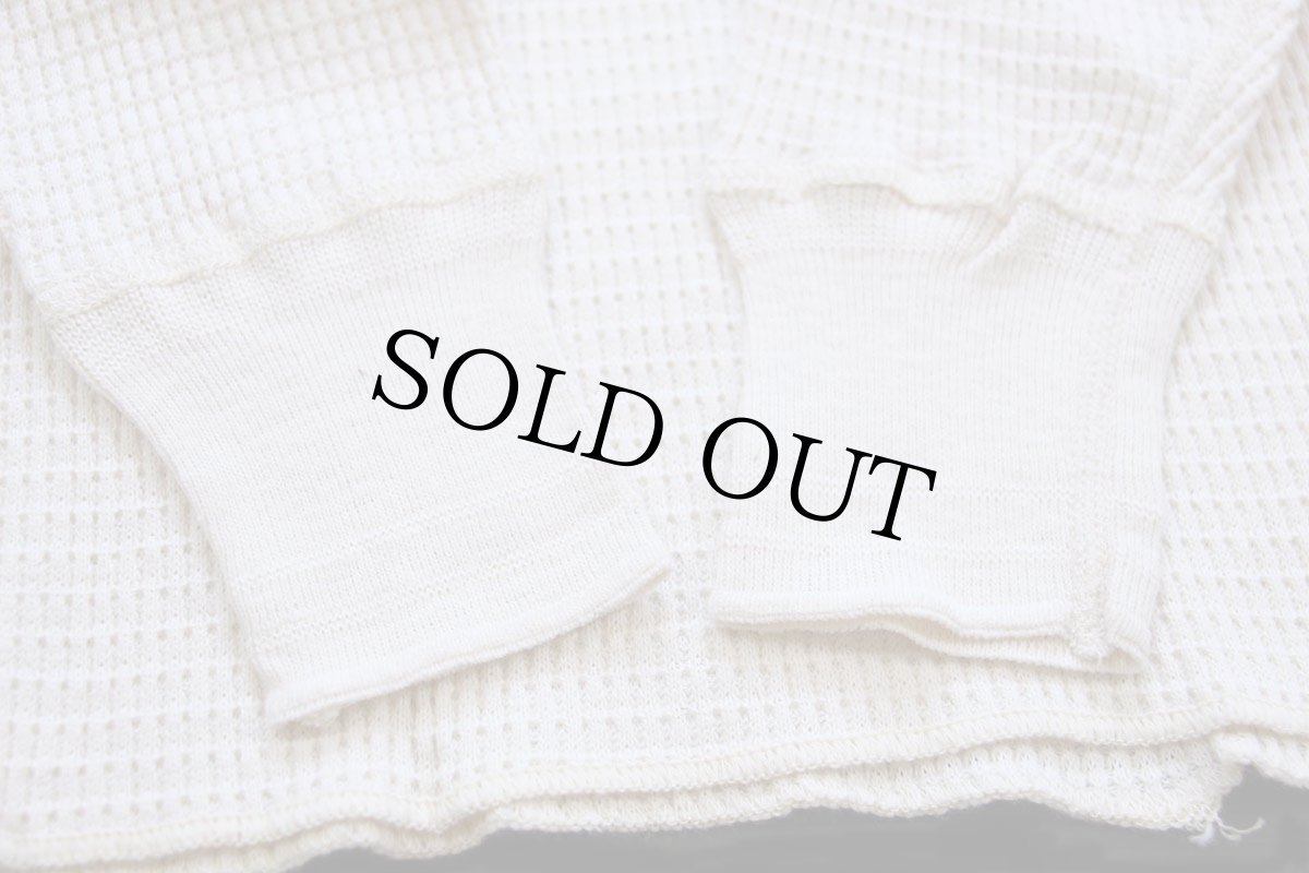 画像6: デッドストック★60s HANES Insul Knit コットン サーマルシャツ ナチュラル ボーイズXL (6)