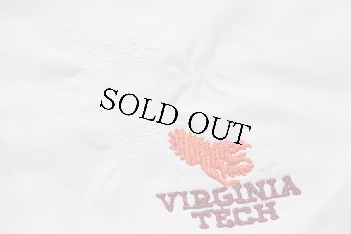 画像6: 90s USA製 Championチャンピオン VIRGINIA TECH 刺繍 ナイロン コーチジャケット 白 L (6)