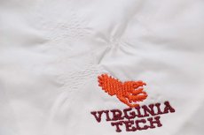 画像6: 90s USA製 Championチャンピオン VIRGINIA TECH 刺繍 ナイロン コーチジャケット 白 L (6)