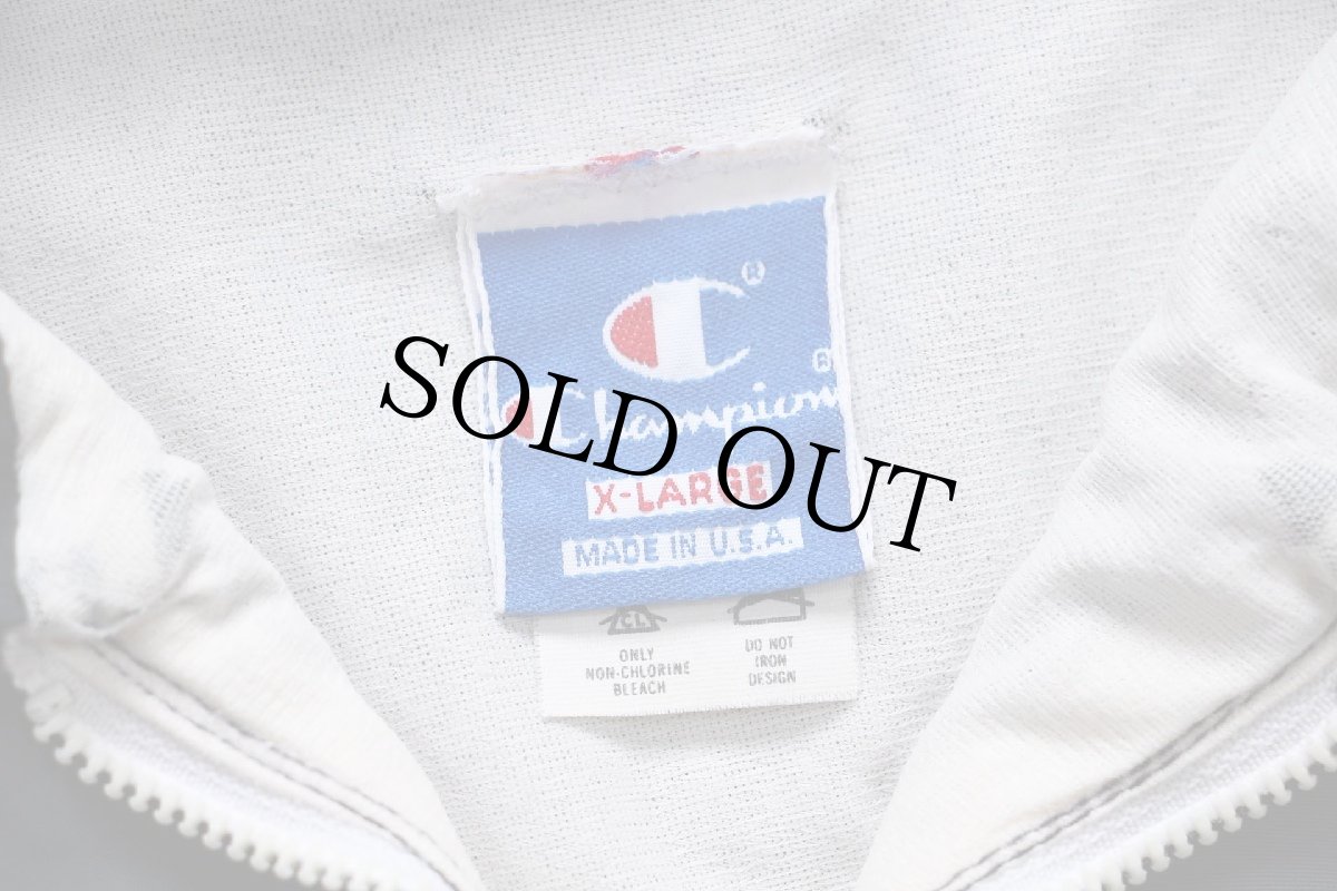 画像5: 90s USA製 Championチャンピオン LADY RAIDERS ウイングフット バックプリント ハーフジップ プルオーバー ナイロンパーカー 黒 XL (5)