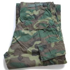 画像1: 60s 米軍 U.S.ARMY ERDL グリーンリーフカモ ジャングルファティーグパンツ S-R (1)