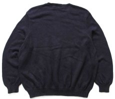 画像2: 90s ポロ ラルフローレン ワンポイント コットンニット セーター 黒 4X★特大 (2)
