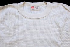 画像4: デッドストック★60s HANES Insul Knit コットン サーマルシャツ ナチュラル ボーイズXL (4)