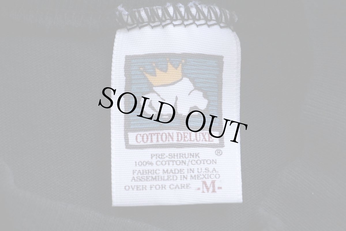 画像6: 90s IBM ロゴ刺繍 モックネック コットン 長袖Tシャツ 黒 M (6)